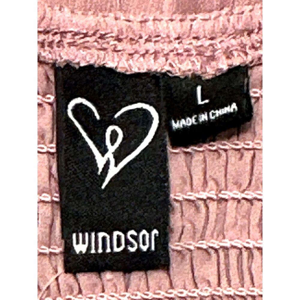 Windsor L Mauve Ruched Bust Smocked Back Puff Sleeve Tiered Mini Dress Party Y2K - Picture 6 of 10